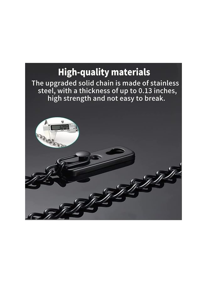 promass Door Chain Lock Door Latch, Stainless Steel Chain Door Guard with Spring Anti-Theft Press Lock, Punch Free Door Chain Lock, Bedroom Home Security Door Sliding Safety Chain Lock - Image 2