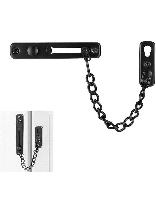 promass Door Chain Lock Door Latch, Stainless Steel Chain Door Guard with Spring Anti-Theft Press Lock, Punch Free Door Chain Lock, Bedroom Home Security Door Sliding Safety Chain Lock - Image 1