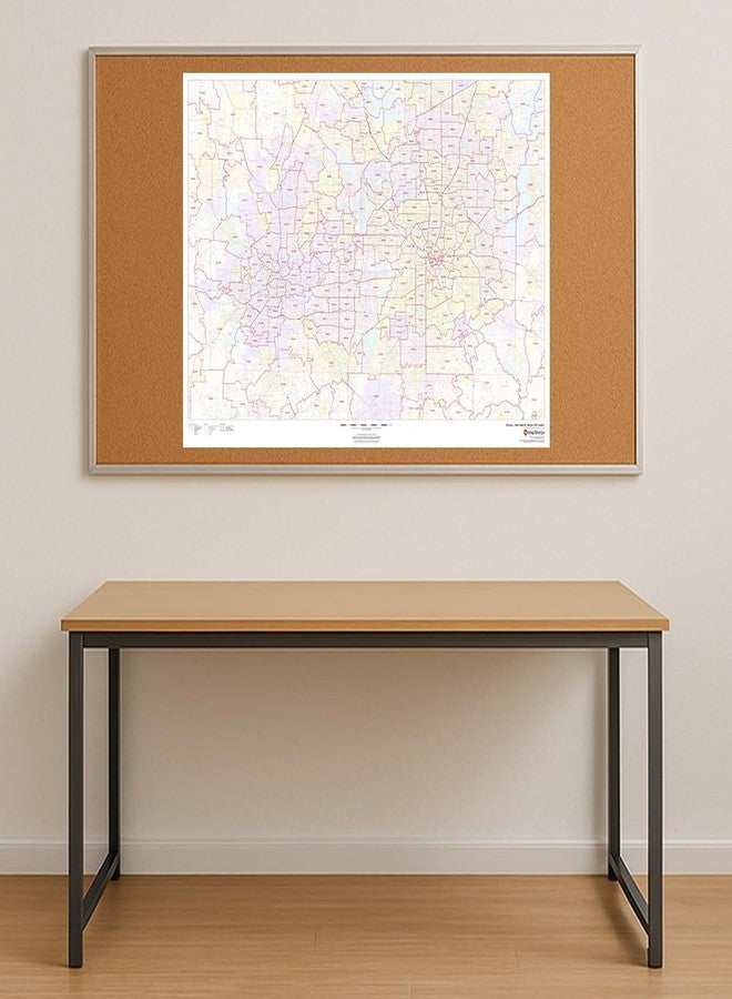 MapSherpa خريطة جدارية مغلفة مقاس 48 × 36 بوصة، لرموز بريدية دالاس - فورت وورث، تكساس - Image 2