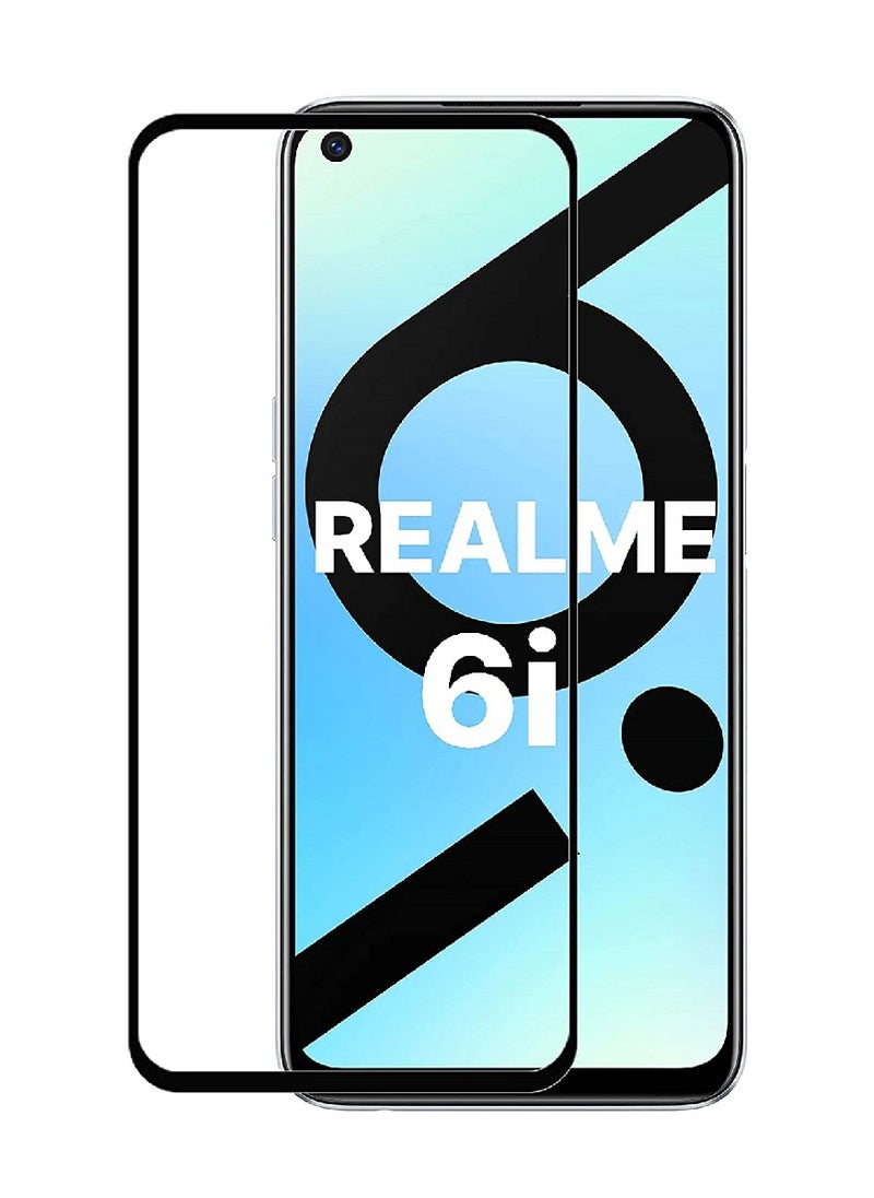Tempered Glass Screen Protector 5D Designed For Realme 6i Full Glue Edge to Edge Full Screen Coverage And Bubble Free - Image 1