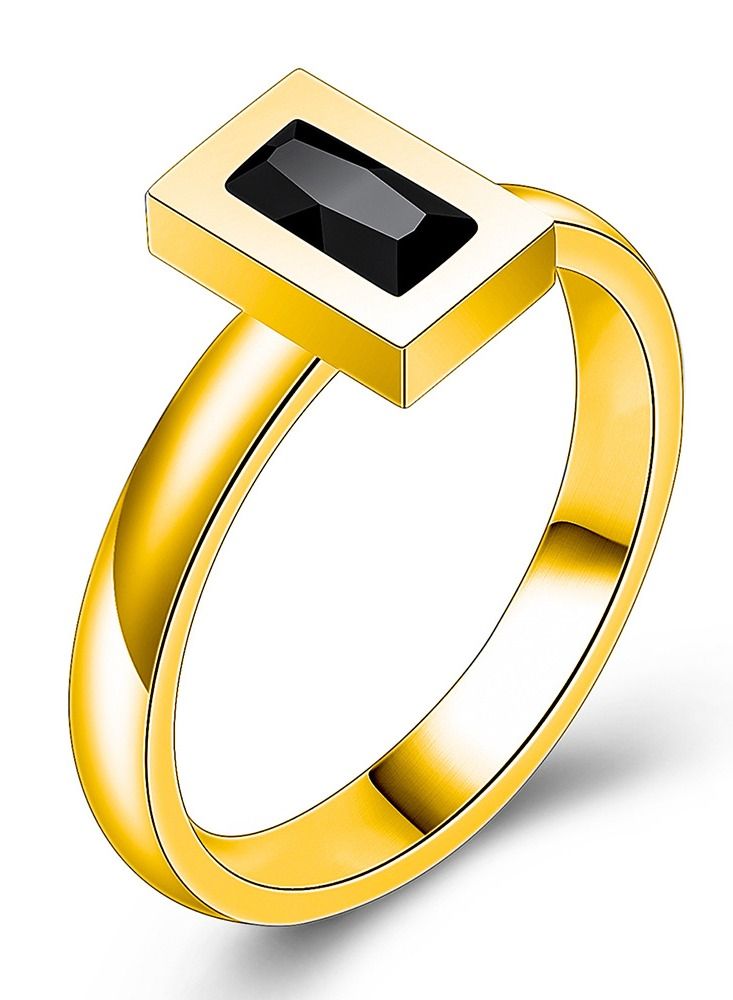 Loquat Stainless Steel Solid Polished Signet Ring