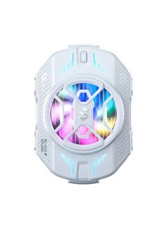 Black Shark FunCooler 4Pro BR41, Cell Phone Cooler for Gaming,27W Power Fast Cooling, In-APP Control, RGB Lighting and Universal Compatibility - White