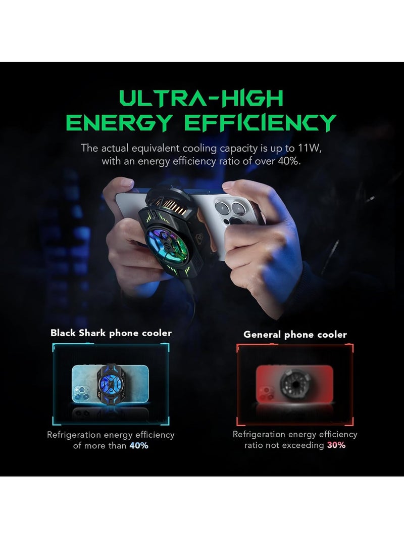 BLACK SHARK - Black Shark FunCooler 4Pro BR41, Cell Phone Cooler for Gaming,27W Power Fast Cooling, In-APP Control, RGB Lighting and Universal Compatibility - White - Image 1