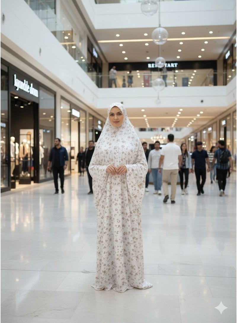 AMYAE Prayer Dress For Women 2 Piece Big Outfit Full Cover Prayer Dress Soft Breathable Material Cotton, One Size Multicolor - Image 3