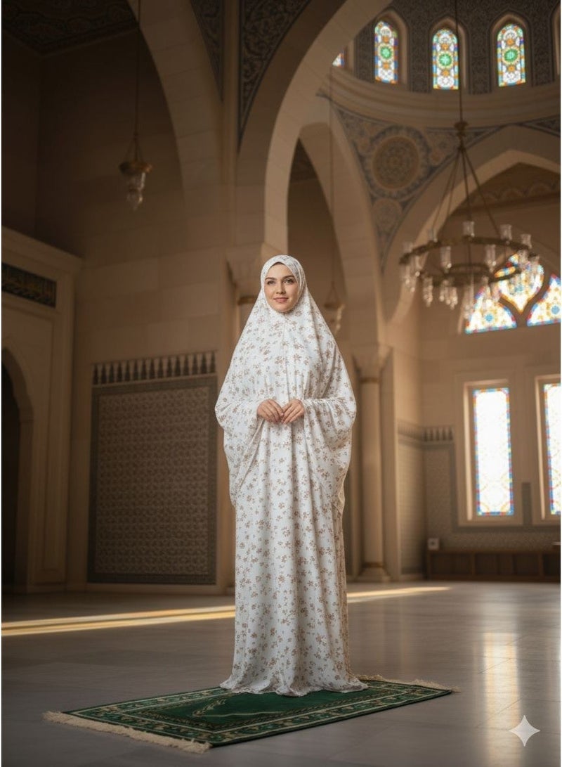 AMYAE Prayer Dress For Women 2 Piece Big Outfit Full Cover Prayer Dress Soft Breathable Material Cotton, One Size Multicolor - Image 2