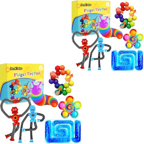 Dr.Kbder Easter Basket Stuffers for Tollder Kids Sensory Autism Toys for Toddler 12Pack Autistic Travel Airplane Road Trip Restaurant Toy for Age 35 57 Fidget Classroom Must Have ADHD Valentines Day Gifts - Image 1
