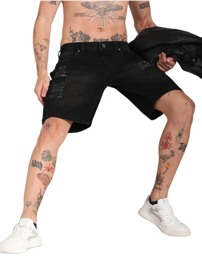 HIGH STAR Men Black Shorts