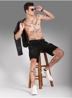HIGH STAR Men Black Shorts  - Image 4