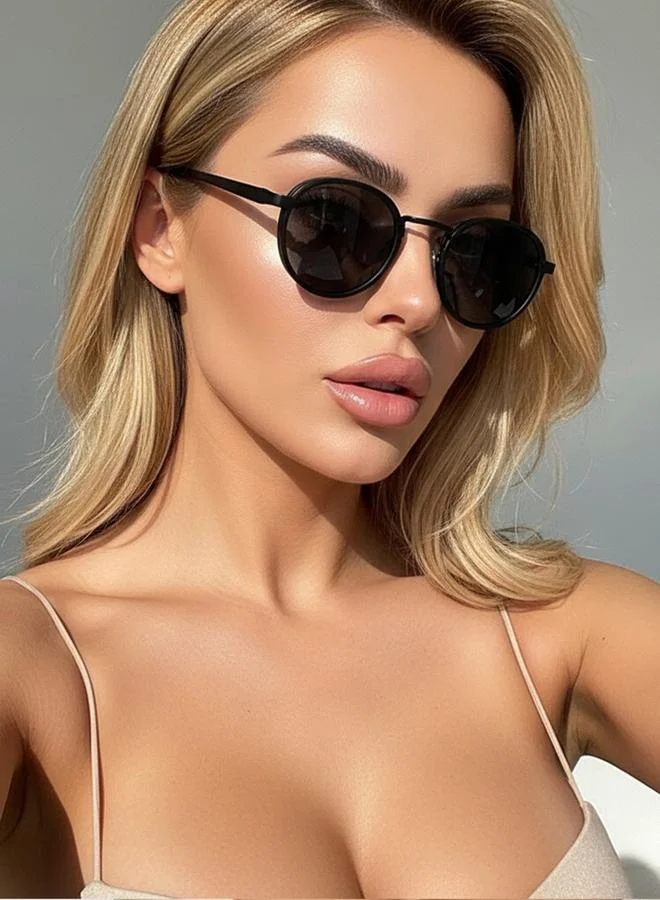 تايك تو Pack of 2 - Retro Round Metal Sunglasses