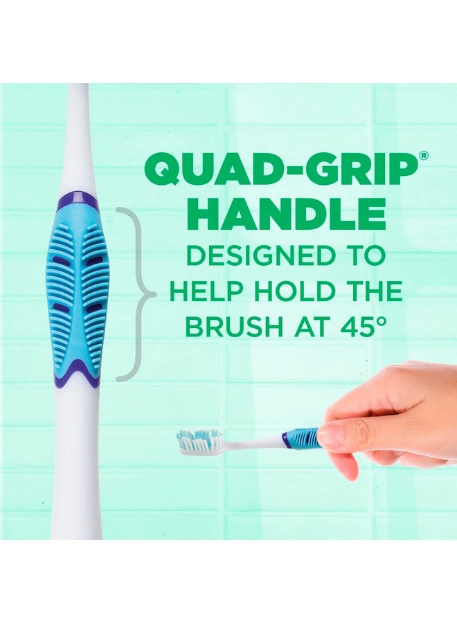 جم فرشاة أسنان تكنيك للعناية الحساسة بمقبض رباعي الإمساك، ورأس كامل وشعيرات فائقة النعومة لإزالة البلاك ولطيفة على اللثة، قطعتان - Image 3