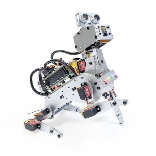 SunFounder PiDog AI Robot Dog Kit for Raspberry Pi 5/4/3B+/Zero 2W, LLMs ChatGPT-4o/Gemini/Grok, Voice&Video Recognition, Python, App Control, Battery, Gyroscope, Camera (RPI NOT Included) - Image 1