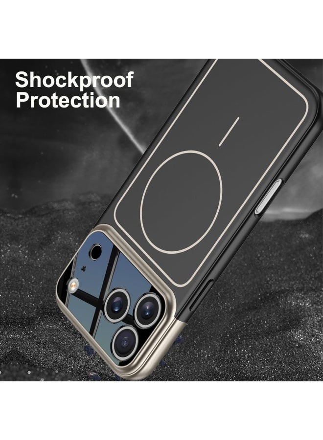 عام غطاء مغناطيسي لآيفون 17 برو ماكس مع حماية منفصلة للكاميرا 【متوافق مع الشحن اللاسلكي】 غلاف هاتف فاخر غير لامع من البلاستيك الصلب رفيع مقاوم للصدمات لآيفون 17 برو ماكس. - Image 4