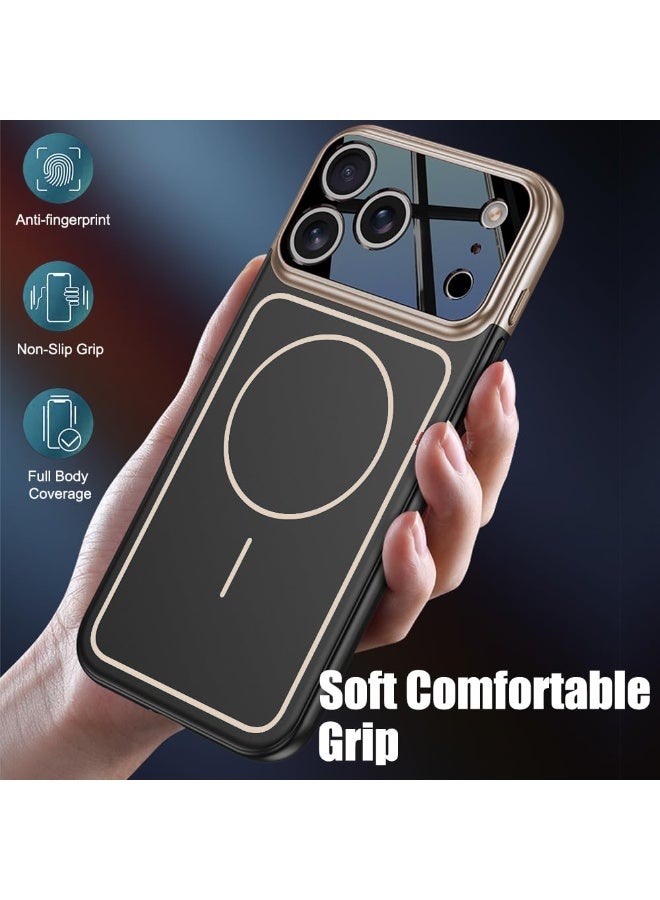 عام غطاء مغناطيسي لآيفون 17 برو ماكس مع حماية منفصلة للكاميرا 【متوافق مع الشحن اللاسلكي】 غلاف هاتف فاخر غير لامع من البلاستيك الصلب رفيع مقاوم للصدمات لآيفون 17 برو ماكس. - Image 5