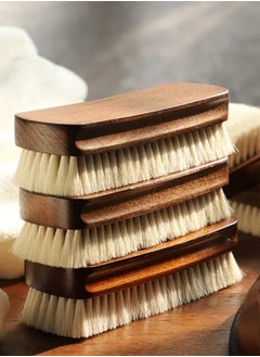 Generic Wool shoe brush, suitable for cleaning, polishing and applying shoe polish to leather shoes. Special brush for leather shoe maintenance and care  - Image 4