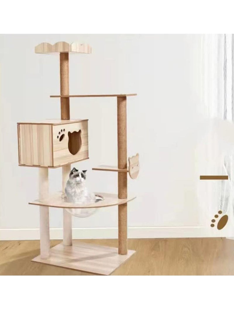 MONOGUE Large Multi-Level Cat Tree with Sisal Scratching Posts Cat Play House and Rest Place Tower for Cats - Image 5
