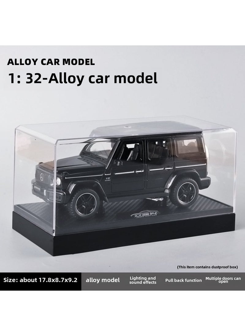 1:32 Alloy Car Model Acrylic Dust Cover E21002-1:32 transparent cover large G-box-Black 