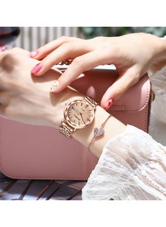 POEDAGAR Rose Gold Colour Luminous Quartz Womens Watch - 43122  - Image 5