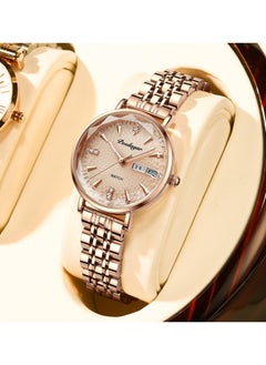 POEDAGAR Rose Gold Colour Luminous Quartz Womens Watch - 43122  - Image 3