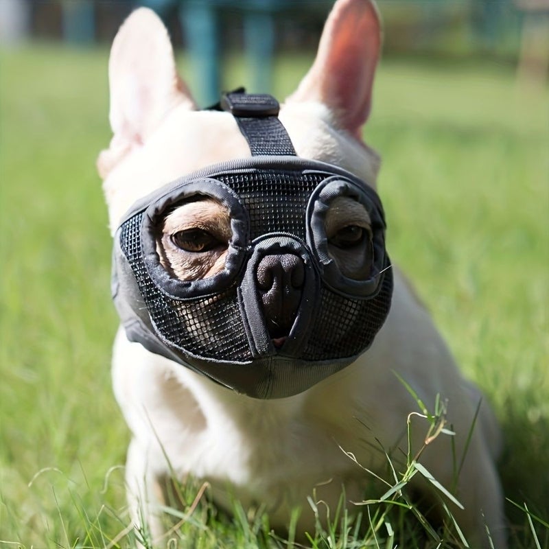 Adjustable Dog Muzzle For Small Medium Breeds Orange Non Bite Nylon Pet Mask - Image 3