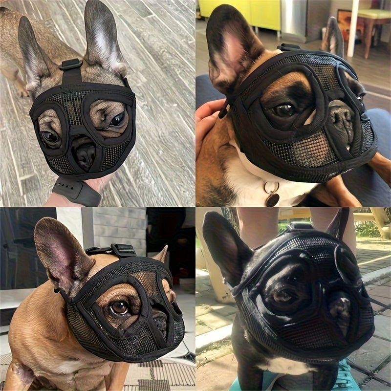 Adjustable Dog Muzzle For Small Medium Breeds Orange Non Bite Nylon Pet Mask - Image 4