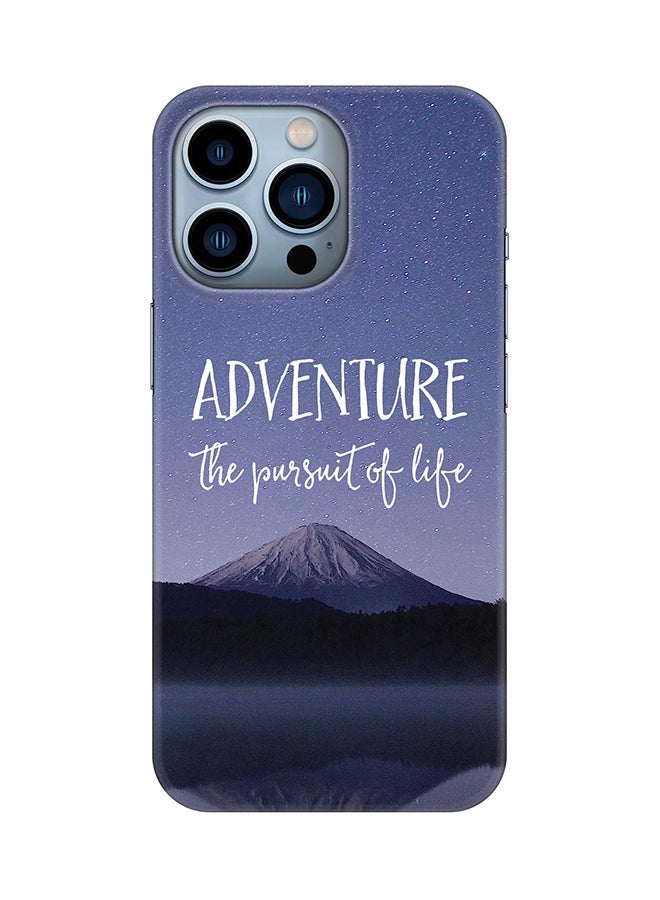 حافظة لأبل آيفون 14 برو - غلاف موبايل رفيع من سلسلة سناب الكلاسيكية - درع صلب من مادة PC بتشطيب غير لامع - مغامرة