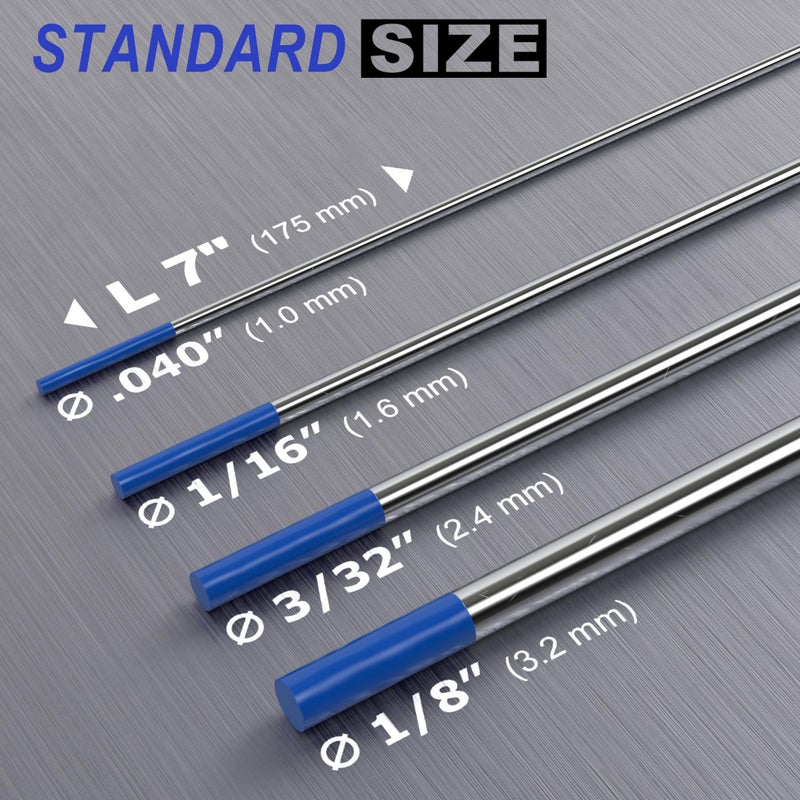 WelderElite TIG Welding Tungsten Electrode 10 Pack 1/16" Ã— 7" (Blue - 2% Lanthanated, WL20/EWLa-2) for AC/DC TIG Welding - Image 3