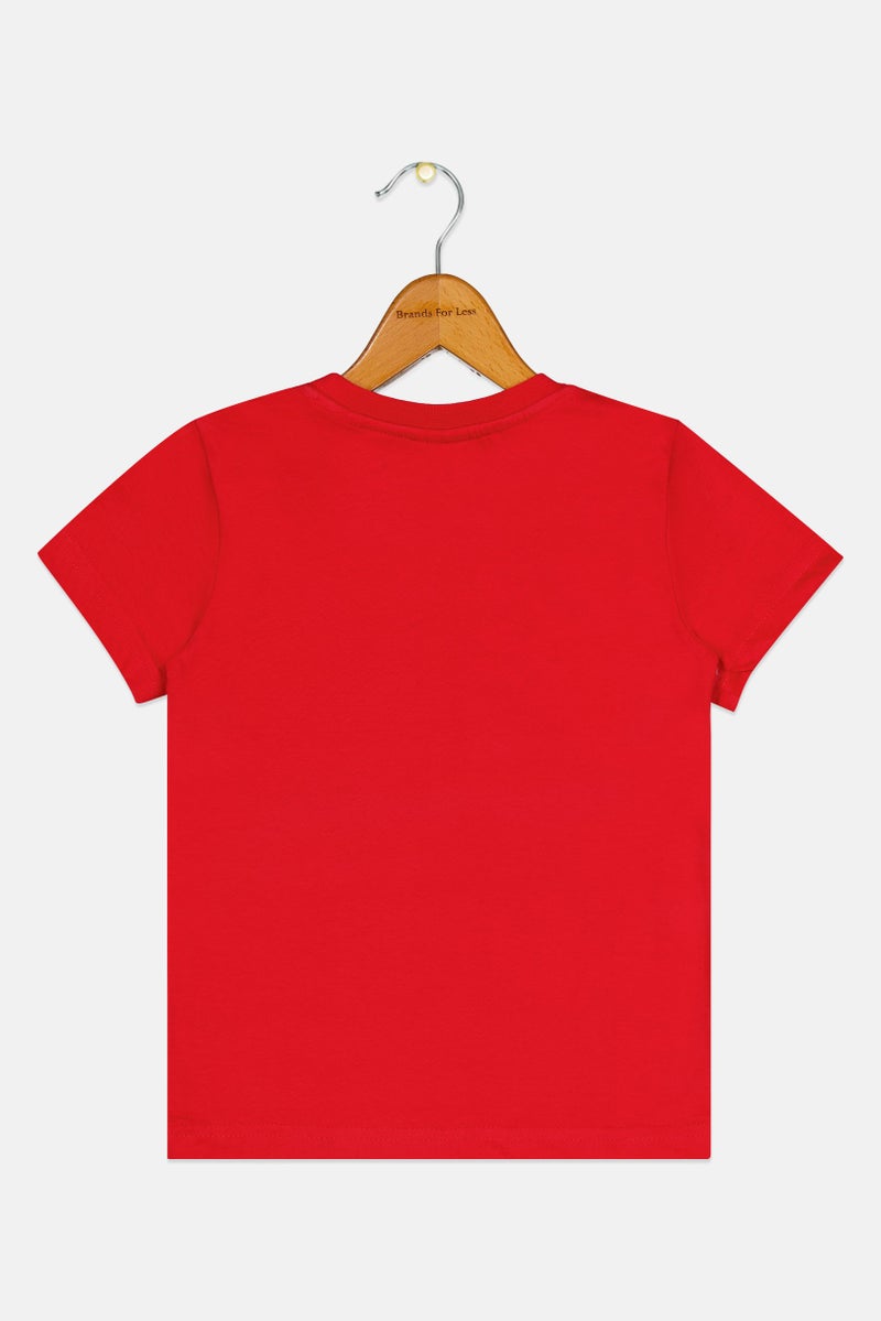 Hamleys Toddlers Boy Crew Neck Short Sleeve Graphic Print T-Shirt, Red - Image 2