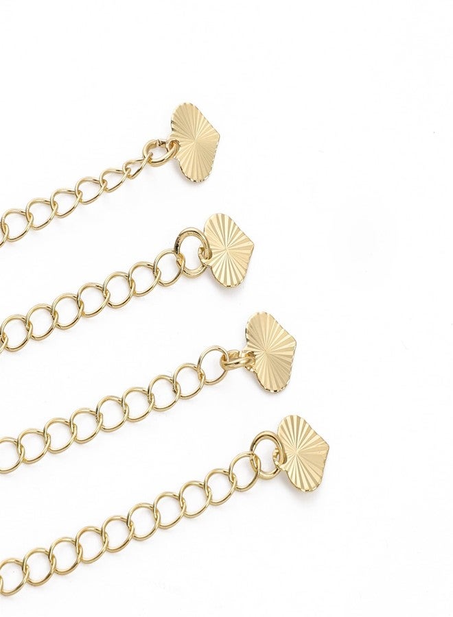 BEADIA 14K Gold Plated Extender Chains 75mm 20pcs Heart Extension Tail Chains for Jewelry Making Findings - Image 4