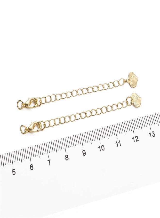 BEADIA 14K Gold Plated Extender Chains 75mm 20pcs Heart Extension Tail Chains for Jewelry Making Findings - Image 3