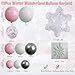 Ceeulvu Winter Wonderland Balloon Arch Kit Pink White Silver Balloon Garland with Snowflake for Little Snowflake Baby Shower Winter Wonderland Birthday Christmas - Image 4