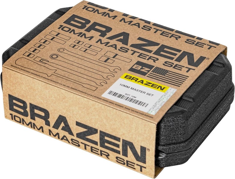 BraZen 10mm Master Set - 12 Sockets, Three Wrenches, One Nut Driver - All 10mm! - Image 5