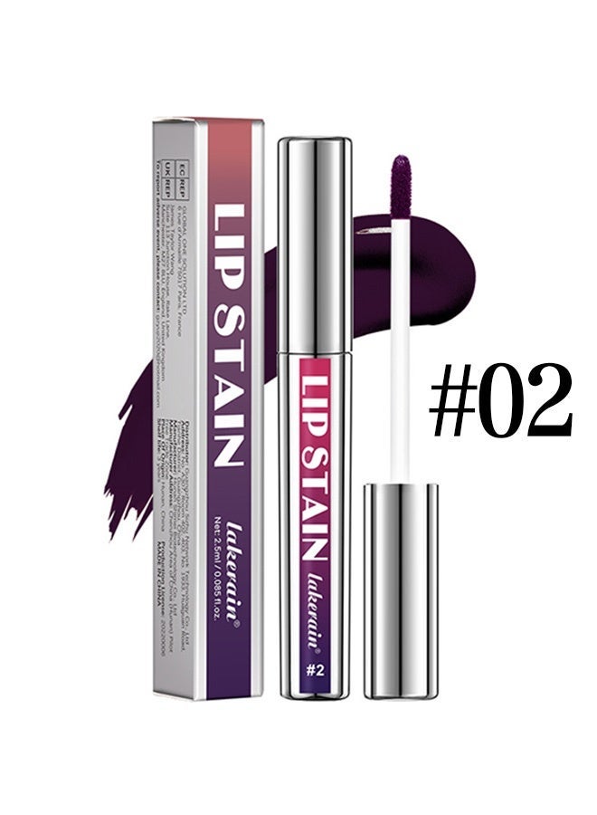 ليكرين Lip Stain - Peel Off Lip Stain Lipstick Peel Off Lip Color Stain Long-Lasting Lip Stain Peel Off, Infused, Sweat-Proof, Waterproof, Long-Lasting, Highly Pigmented Matte Lipstick #02 - Image 2