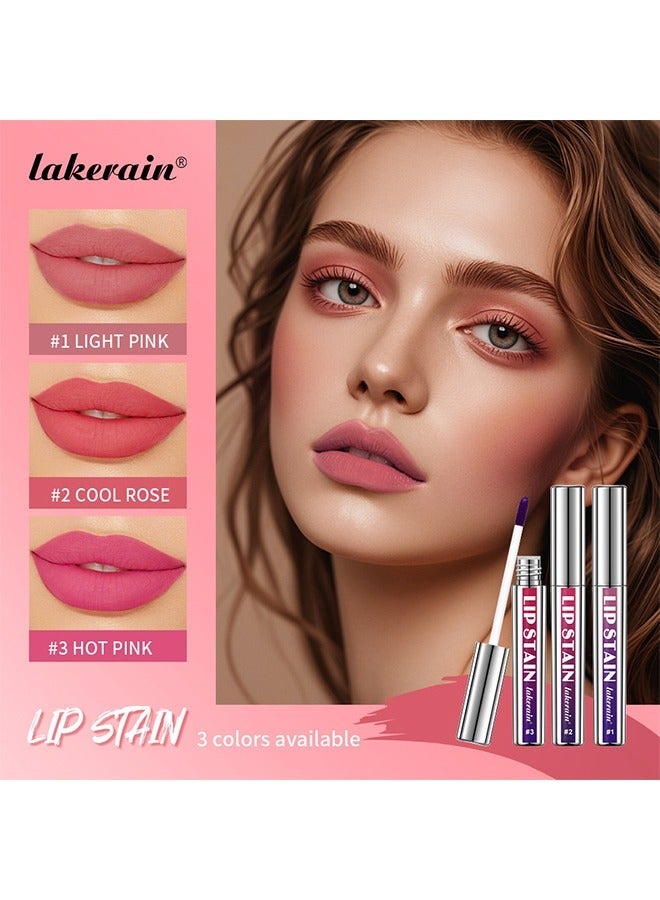 ليكرين Lip Stain - Peel Off Lip Stain Lipstick Peel Off Lip Color Stain Long-Lasting Lip Stain Peel Off, Infused, Sweat-Proof, Waterproof, Long-Lasting, Highly Pigmented Matte Lipstick #02 - Image 3