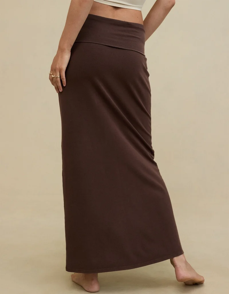 Aerie Aerie Chill Up Foldover Maxi Skirt