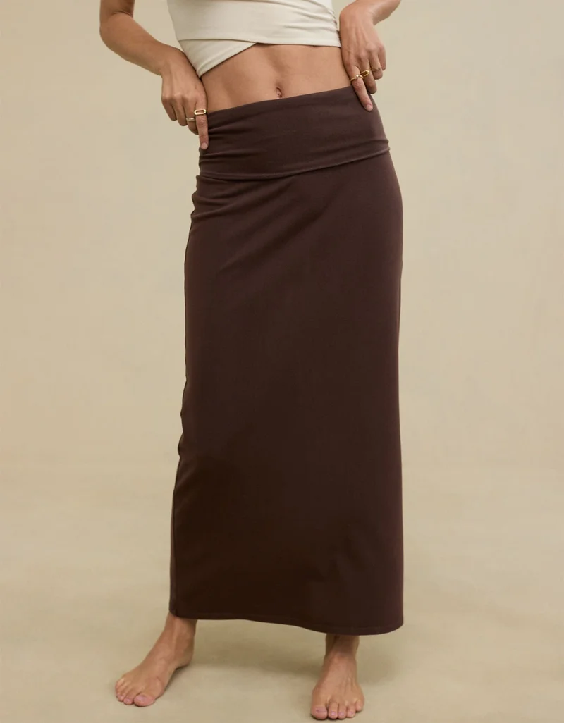 Aerie Aerie Chill Up Foldover Maxi Skirt
