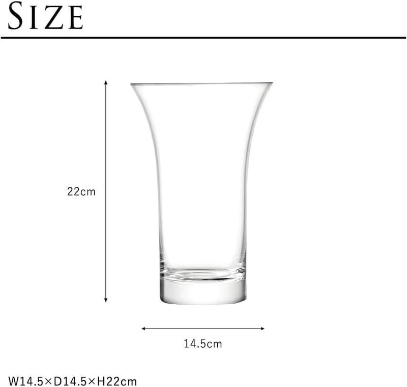 LSA Flower Flared Bouquet Vase, 22cm Clear Elegant Glass Vase for Fresh or Artificial Flowers, Made in Poland - Image 2