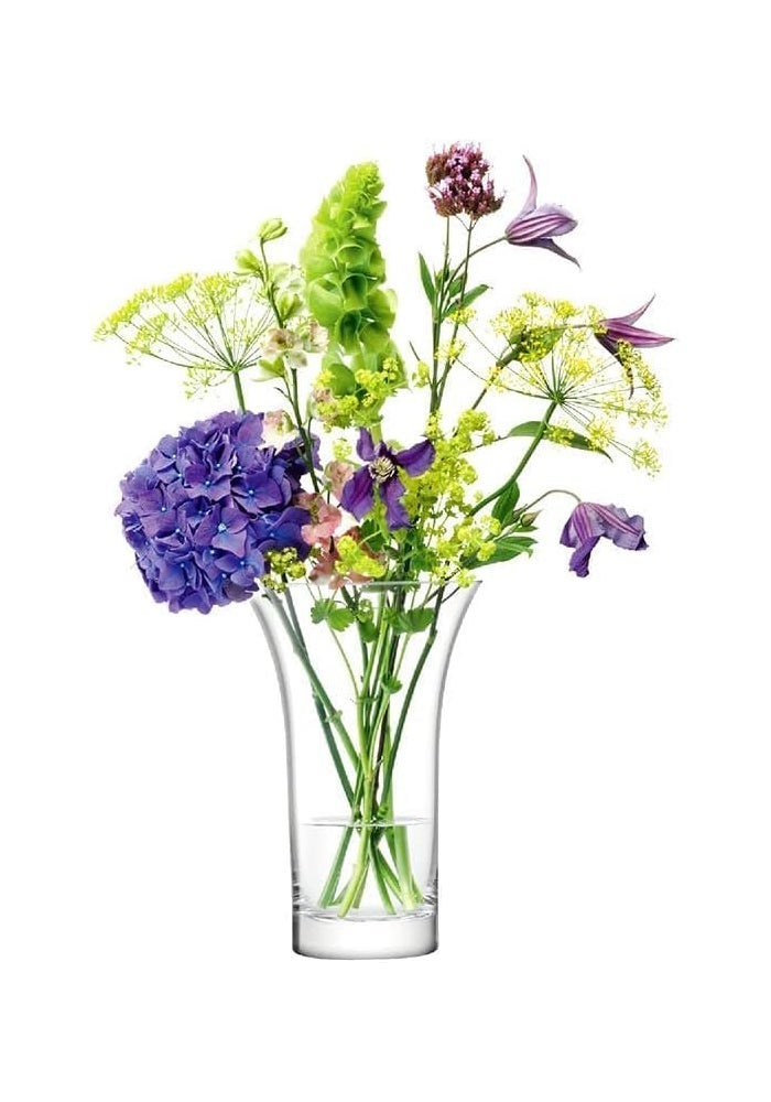 LSA Flower Flared Bouquet Vase, 22cm Clear Elegant Glass Vase for Fresh or Artificial Flowers, Made in Poland - Image 3