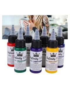 BLOOMING TIME 7 Colors Tattoo Ink Set, Body Color Semi-permanent Tattoo Inks Set Professional Longlasting Eyeliner Eyebrow Lip Tattoo Pigment Ink Set for Tattoo Machine  - Image 4