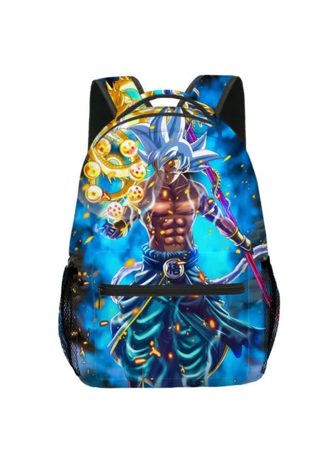 NIBEMINENT New Dragon Ball DragonBal three-piece set l schoolbag for elementary and middle school students, children's backpack backpack,D8 09 - Three-piece - Image 2
