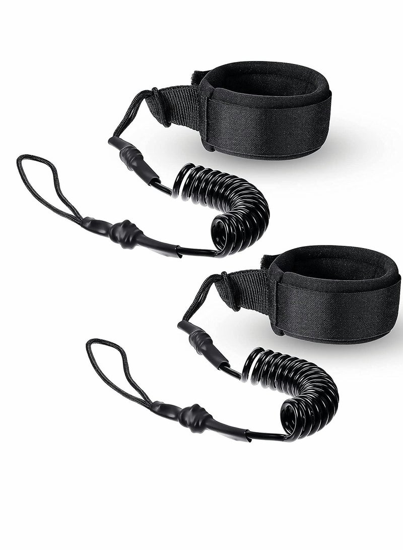 Y&D 2 Pieces Surf Board Leashes Coiled Leash SUP Rope Paddle Surfboard Surfing Leg Straps Stay on Ankle Strap Sup Accessory for - Image 1