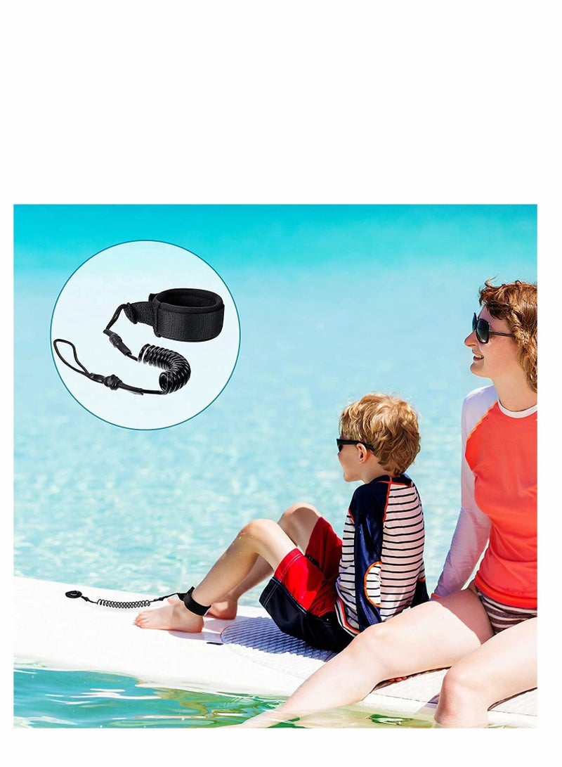Y&D 2 Pieces Surf Board Leashes Coiled Leash SUP Rope Paddle Surfboard Surfing Leg Straps Stay on Ankle Strap Sup Accessory for - Image 4