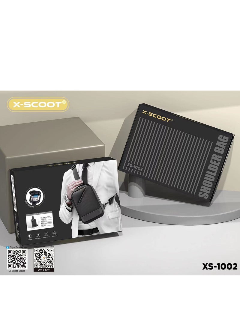 أكس-سكوت حقيبة كتف صغيرة بحزام كتف للرجال مقاومة للماء وحقائب صدر نحيفة وحقيبة يومية كاجوال للسفر وركوب الدراجات - Image 2