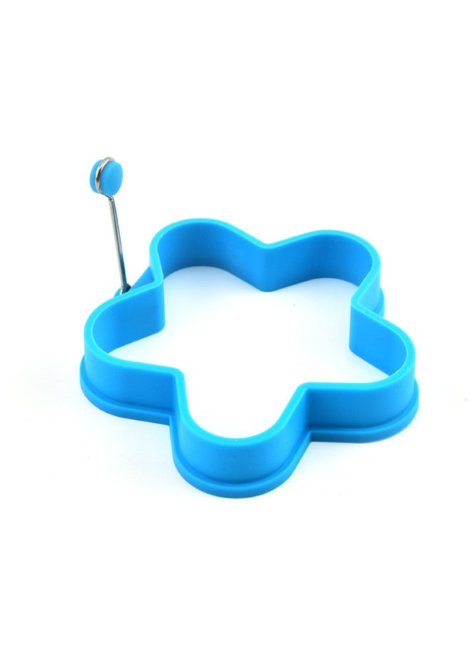 Generic - Thickened Silicone Egg Frier Creative Kitchenware Egg Mold Heart-shaped Flower Fried Egg Mold Cake Baking Mold-Color:Petals (blue) - Image 1