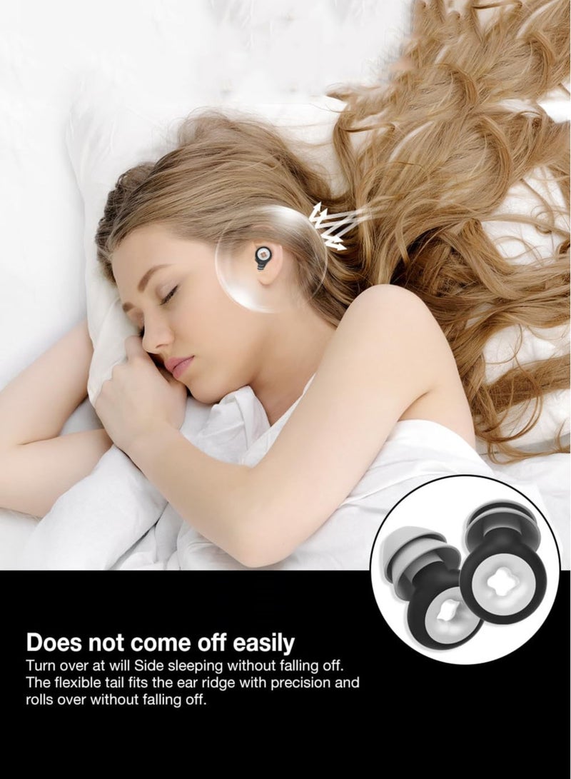 joyzzz Ear Plugs for Sleeping Noise Cancelling, Immersive Silicone Noise Cancelling Earplugs for Sleeping, Studying, Working, Traveling, Swimming (-33dB) (Black) - Image 2