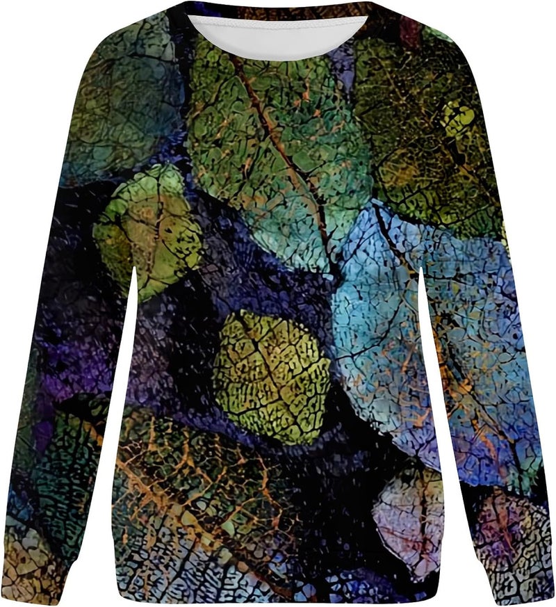 cheekyglo Long Sleeve Sweatshirt for Teen Girls Women Casual Graphic Print Pullover Comfy Loose Fit Fall Shirts Blouse - Image 2