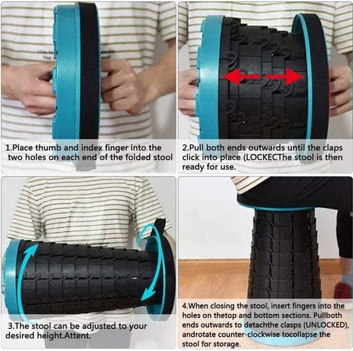 Elevea Elevea New Royal Foldable Height Adjusting Stool Space Saving Telescopic Stool Outdoor Cafeteria Stool  - Image 4