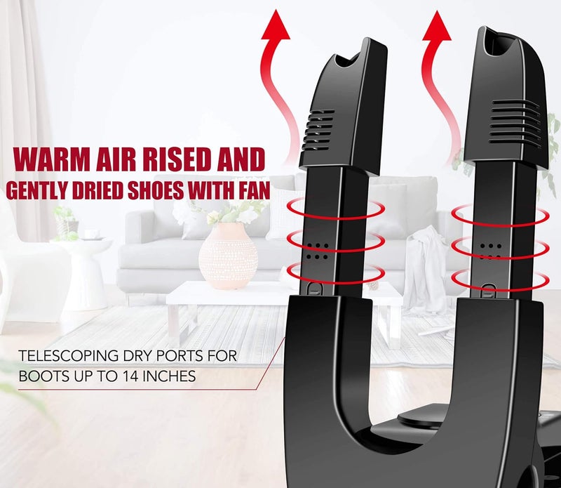 Manledio Portable Electric Shoes Boots Dryer and Warmer with Folding and Drying Adjustable Rack - Image 5