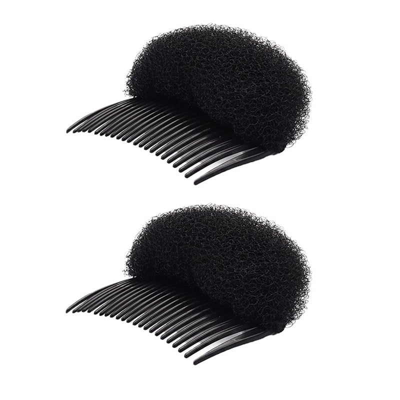 ericotry Hair Comb, 2PCS Charming Bump It Up Volume Inserts, Nylon, Size 6x8.5cm/2.36x3.35, Black (Color:black,beige,brown for you choose), for Women and Girls with Long Hairs - Image 1