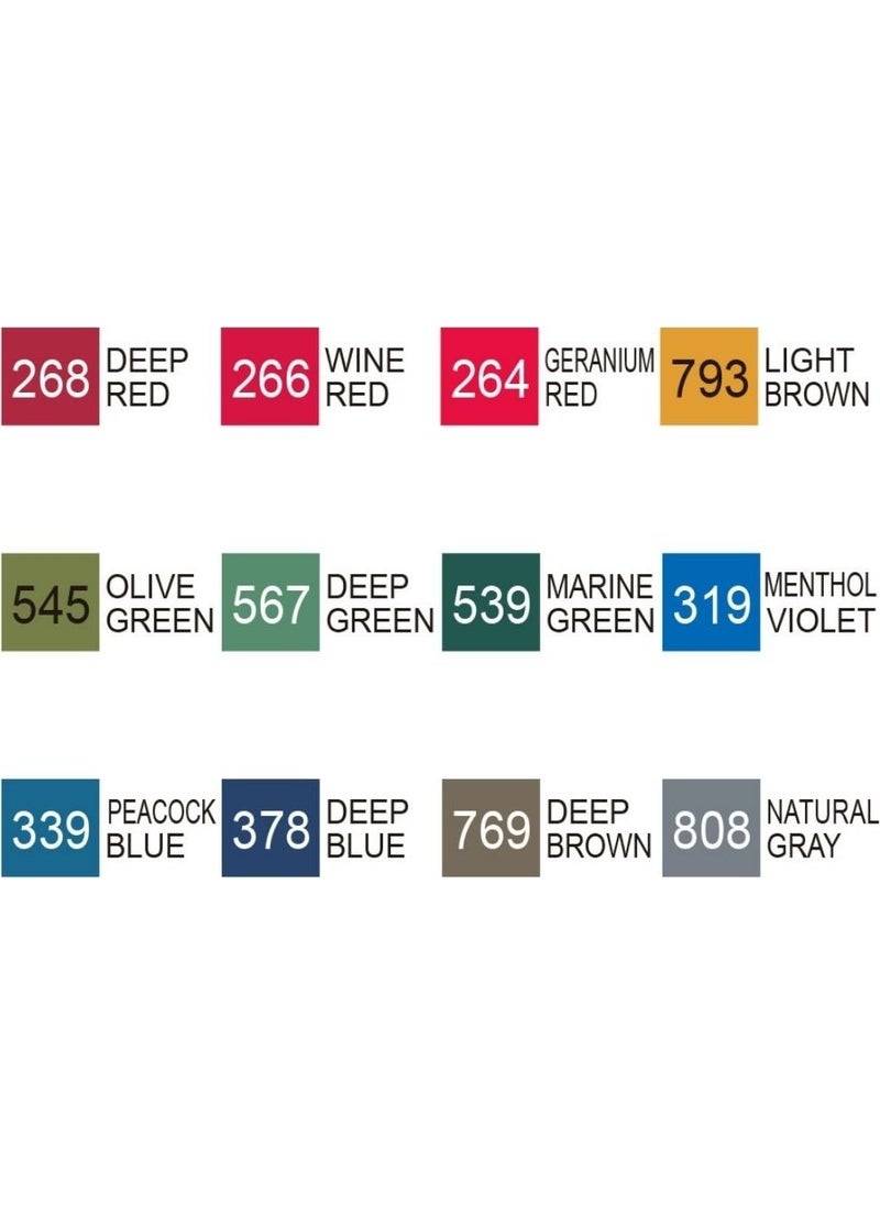 Zig Kurecolor KC3000/12B6 Twin Ws Marker Pen 12LI Deep Colors  - Image 2