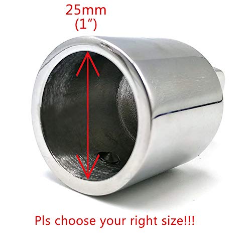 NRC&XRC 2 PCS Bimini Top Caps Eye End Top Fitting1inch Marine 316 Stainless Steel Bimini Canopy Hardware, Dome top 1" - Image 2